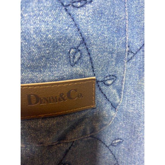 Denim & Co. jacket size Small blue and brown and color - Picture 4 of 7